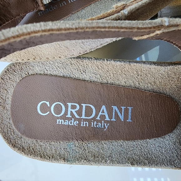 Cordani Italy Tan Suede Leather Cork Wedge size 40 US 8.5 - Picture 2 of 15